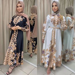 Dress Muslim dresses women 2023 Arabic print dress 2023 spring and summer new in fashion loose high quality luxury dress