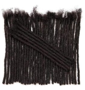 Luxnovolex Dreadlock-Echthaar, 30 Strähnen, 06 cm Durchmesser, Breite, unbearbeitet, jungfräulich, vollständig handgefertigt, permanente Locken, natürliches Schwarz, Co5858283