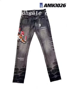 designer AI jeans for mens jeans Hiking Pant Ripped Hip hop High Street Fashion Brand Pantalones Vaqueros Para Hombre Motorcycle Embroidery Close fitting 907078806