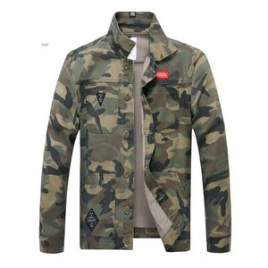 Jeans Jakcet Men Army Camouflage Denim Jackets Male Spring Autumn Clothing Streetwear Casual Slim Fit Jean Coat High