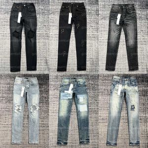 Denim-Hosen für Herren, Designer-Jeans für Herren, schwarze Hosen, hochwertige Qualität, gerades Design, Retro-Streetwear, lässige Jogginghose, Designer-Lila-Jeans, Jogger-Hose