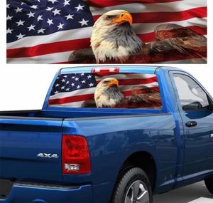 Flag Eagle pickup bakre fönster dekal SUV -bilklistermärke0134909307449990