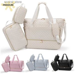 Sacos de fraldas 3 unidades / conjunto Sacos de fraldas de bebê Bolsa de fraldas Traval Mochila de maternidade para mulheres Bolsas de troca ao ar livre Moda Mãe Bolsas de ombroL240305