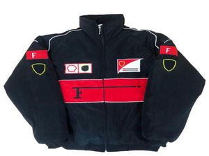 2021 Nowe kurtki wyścigowe F1 Retro StyleCollege Stytyeeee Europejski wiatrówki bawełniana plamka pełna haft wiatroodporna i ciepła bomba 2961335