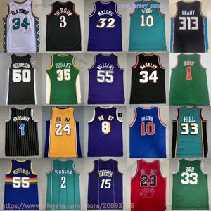 Classic Retro Basketball Alex Petrovic Jersey 30 Dell Stephen Curry Tyrone Muggsy Bogue Alonzo Mourning Dikembe Mutombo Rajon Rondo Grant Hill Tracy McGrady Bryant