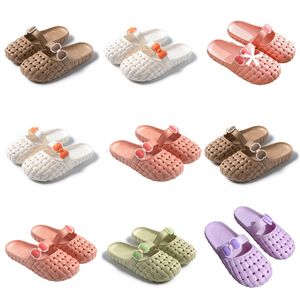 Summer New Product Slippers Designer para Women Shoes Green Branco Rosa laranja Baotou Sandálias de laço de fundo plano Sandálias Fashion-050 SLIDES DE FILHAS FOM