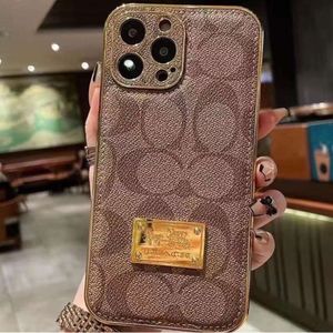 13 Electroplated Gold Border Large Brand Phone Case with A High-end Feel, Suitable for European and American Trendy Brands, Iphone 12 Phone Case with 11pm