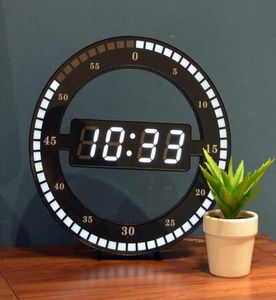 Wall Clocks 12 Inch Simple LED Ring Clock Automatic Posensitive Digital Electronic Office Bedroom Plastic Round ZM1325113981