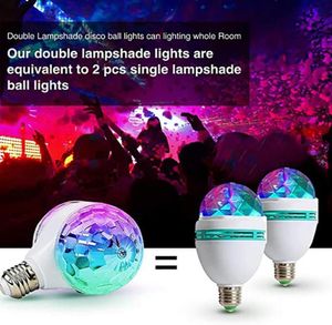 E27 LED Dual Head Magic LED Effects Stage Light 85265V Rotating Headed 6W Colorful Disco Lamp Bulb For Christmas Holiday Party Ba3847220