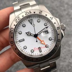 U1 Najlepsza jakość luksusowa męska zegarek 40 mm Sapphire White Dial 16570 Sport Watch 316 Pasek ze stali nierdzewnej Prezent męski S279p