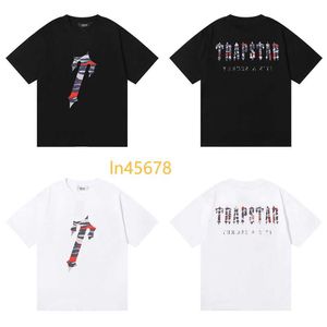 Designer Shirt Trapstar London Red Camo Letter Printing Pure Cotton Double Yarn Short Sleeve T-shirt Mens and Womens Street Fashion T-shirt 2024