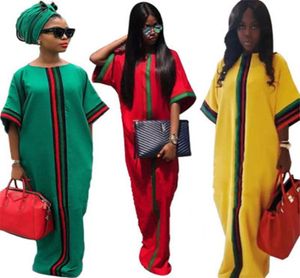 Casual tradizionale africano lungo maxi abito estivo stampa digitale mezza manica abiti abiti abiti larghi taglie forti abbigliamento donna 1110770