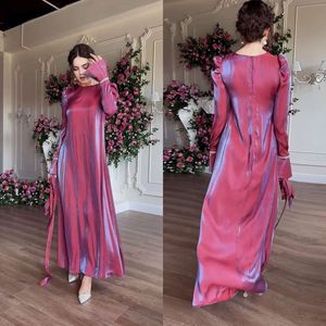 Slim Dress Ruffled Aline Pleated Waist Dress V-neck Temperament Puff Sleeves New Style Glitter Glazed Satin FZ030482