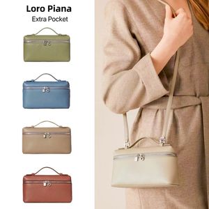 fashion extra pocket l19 Designer makeup Bag loro piana top handle travel Even cosmetic Crossbody lunch hand bag Womens mens Leather tote Shoulder wash Clutch Bags