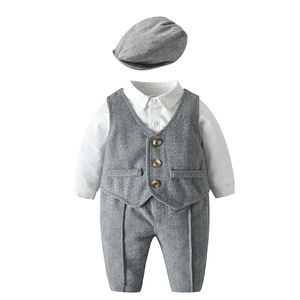 Set di abbigliamento per bambini Set primaverile Gilet e pantaloni per bambini 3 pezzi Abiti Tuta da ragazzo Carino vestito sportivo invernale Moda Abbigliamento per ragazze per bambini