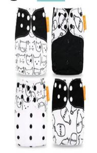 4Pcs U PICK Happy Flute Newborn Baby Diaper NB Pocket Cloth Diapers Bamboo Charcoal Inner Waterproof PUL Outer Double Gussets8053980