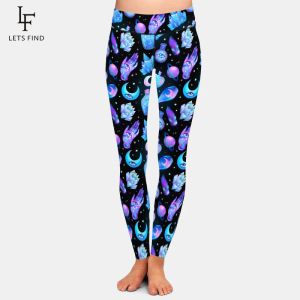 Leggings LETSFIND Pantaloni leggings da donna dal nuovo design magico Leggings fitness sexy da donna in poliestere ad alta larghezza