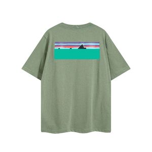 Patago Yaz Yeni Dağ Baskı Erkek ve Kadınlar Yuvarlak Boyun Kısa Kollu T-Shirt Erkekler Sıradan Pamuk T-Shirt Kadın Spor Gömlek Mektup Rozeti Top7ytb