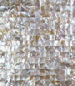 Naturlig iriserande färg 100 Natural Chinese Freshwater Shell Mother of Pearl Mosaic Tile For Interior House Decoration Square ST7042019