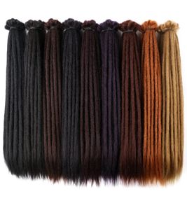 Synthetic Hair 22quot Short Dreadlocks Hair Extensions For Hiphop Black Men Synthetic Reggae Hair Pure Color 1Strands Per Pack 9978689