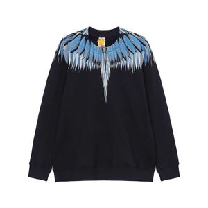 Chaopai MB Colorful Droplet Wings Feather Print Round Neck Pullover Seater for Men and Men and Women BFカップ