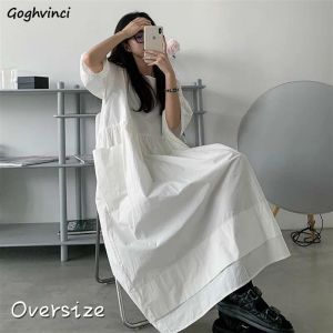 Klänning klänning kvinnor het försäljning härlig college stil koreanska chic tonåringar vit design semester sommar kort ärm vestidos feminina mysiga insatser