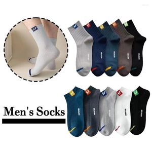 Men's Socks 5ペアショーなしMen Low Cut Ankle Sock Summer Short Casual Cotton Athletic Sports Deodorant for EU 38-43