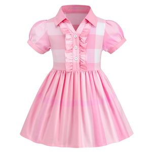 Belle neonate Abiti da principessa estivi Abiti da principessa a pieghe con risvolto Gonna a maniche corte in cotone per bambini Abbigliamento per bambini BH197