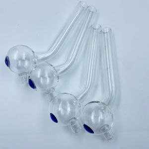 Oljebrännare glasrör 3 cm stor boll 4,7 tum längd rökrör 12 cm transparent pyrex tjock klar bra handfartyg håller rökrör för rökare