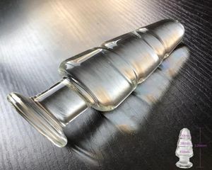 SML transparentes Glasanal Plug Dildo Anus Dilatator Expander Butt Plugs Großer großer Buttplug Arsch sexy Spielzeug für Frauen1047318