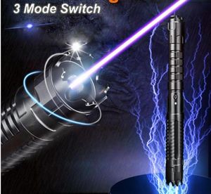 High power military 500000m 450nm blue laser pointer Lazer Flashlight Most Powerful Light Beam Laser Torch Hunting9564465