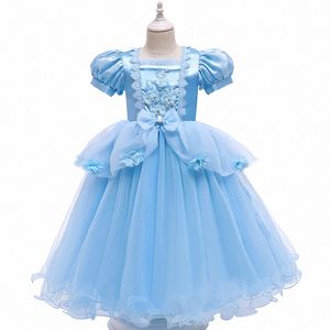 キッズデザイナーガールズドレスかわいいドレスコスプレ夏の服幼児服ベビーチルドレンガールズサマードレスY9di＃