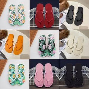 Designer chinelos sandálias moda ao ar livre sapatos de plataforma clássico beliscado sapatos de praia alfabeto impressão flip flops verão plana sapatos casuais GAI-42