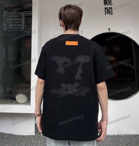 Xinxinbuy Men Designer Tee T Shirt 2024 Paris Letter Embroidery Pattern 1854半袖コットン女性ブルーブラックレッドS-2xl