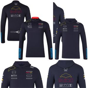 2024 F1 Team Hoodie Formula 1 Racing Мужская толстовка с капюшоном Driver Fans Половина молнии среднего слоя Весенний пуловер с капюшоном Толстовка плюс размер на заказ