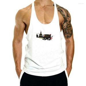 Herren Tank Tops 2024 Mode Hohe Qualität Männer Top Terror Halloween Auto Fans