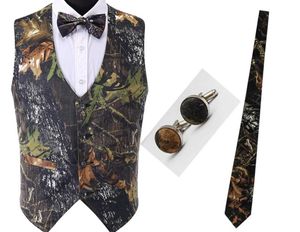 brudgummen sliter mörk jakt brudgum västar 4 bit set camo tuxedo väst mörka mens camo bröllop väst kamouflage jakt väster8846353