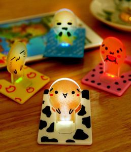 creative new arrive Mini Wallet Pocket Credit Card Size Portable LED Night Light Lamp Bulbs Cute paper card flashlight9672659