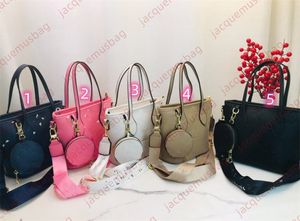 Kvinnor nf väska designer aldrig på väskor full bb handväska lvsbags 2-pc axel crossbody totes clutch plånbok hobo purses damer kvalitet läder shopping handväskor