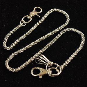 Metal Ring Rock Punk Key Click Clip Hip Hop Biżuterię Spodnie łańcucha Portfel Blakń Łańcuchy talii 252V