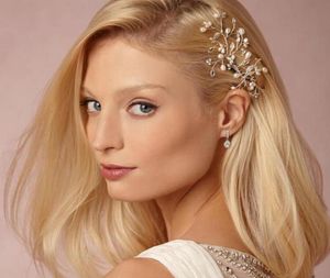 Akcesoria do włosów ślubnych Tiaras Pinki włosów Lady039s Naturalne perły Fascynatory Ślubne Wedding Flower 2021 Kryształowe włosy opaski na głowę C4381052