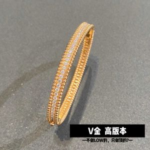 V Bracelet v Gold High Edition Ball Edge Full Diamond Bracelet Mi Gold Light Luxury Luxury Propostasile Fashion Bead