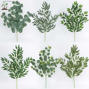 Decorative Flowers Wreaths New artificial plants living room decorations flower arrangements green plants eucalyptus leaves bamboo leaves willow leaves simulat