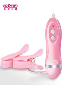 OMYSKY 10 Frequenz Vibrierende Nippelklemmen Weiblicher Nippelvibrator Brustmassagegerät Silikon Klitoris Stimulator Sexspielzeug für Frauen S913995741