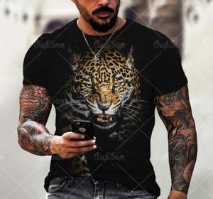 MEN039S Tshirts Aslan Tiger Leopar Baskı 3D T Shirt Erkek Kadın Rock Hip Hop Harajuku Stil Kısa Kollu Tees Yaz Büyük Boy B4386822