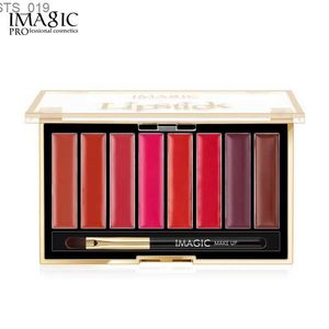 Rossetto 8 colori tavolozza di rossetti con pennello per labbra Matita per labbra trucco drammatico naturale opaco idratante velluto Maquiagem professionale