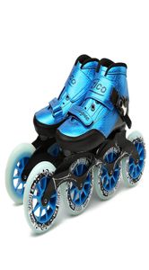 Speed ​​Inline łyżwia Włókno węglowe 490100110 mm Konkurs 4 Wheels Street Racing Skating Patines Podobne PowerSlide2263124