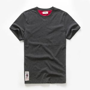 Мужская футболка, хлопковая однотонная футболка, мужская повседневная базовая футболка с круглым вырезом, мужские классические топы высокого качества 240228