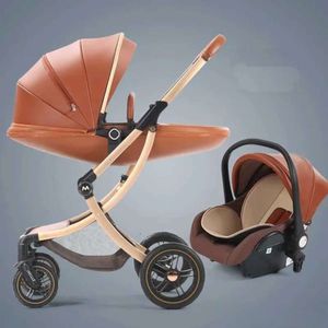 Carrinhos # atacado Designer New Stroller 2in1/3 em 1 Carruagem de luxo de couro com assento de carro Mãe carrinho de bebê recém-nascido alta paisagem carro R230817 elástico popular