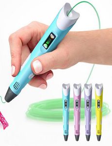 3D Drawing Pen DIY 3D Printer Pen ABS Filament 175mm Arts 3D Printing Pen LCD Educational Gift for Kids Design Målning Ritning3710454